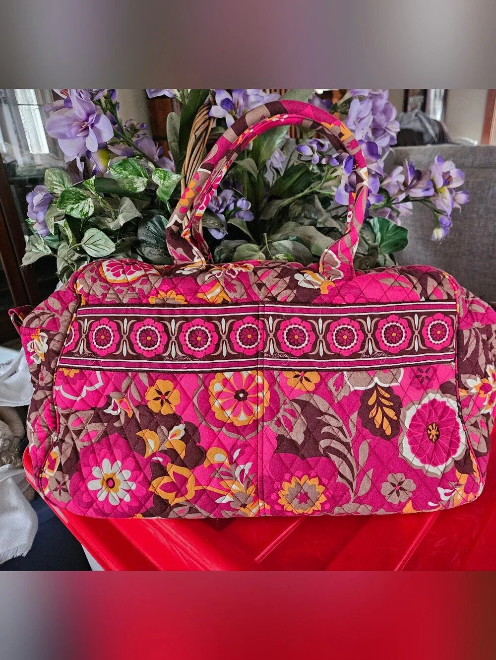 Vera Bradley overnight or weekend bag with strap